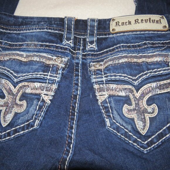 Rock Revival Blue Boris Skinny Jeans  27 waist - Picture 15 of 15